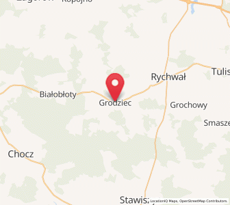 Map of Grodziec, Greater Poland