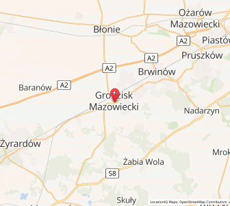 Map of Grodzisk Mazowiecki, Mazovia