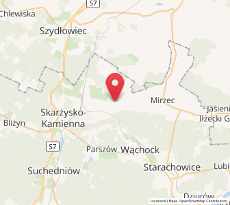 Map of Grzybowa Góra, Świętokrzyskie