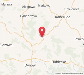 Map of Hadle Szklarskie, Subcarpathia