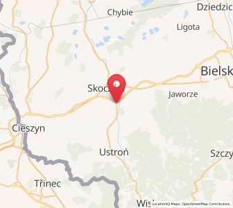 Map of Harbutowice, Silesia