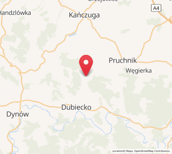 Map of Hucisko Nienadowskie, Subcarpathia