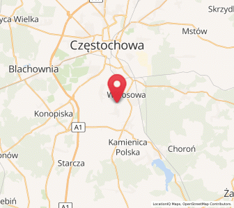Map of Huta Stara B, Silesia