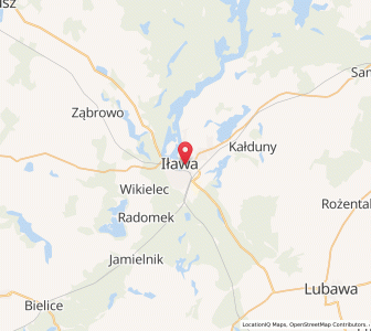 Map of Iława, Warmia-Masuria