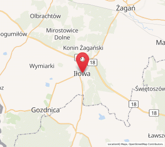Map of Iłowa, Lubusz