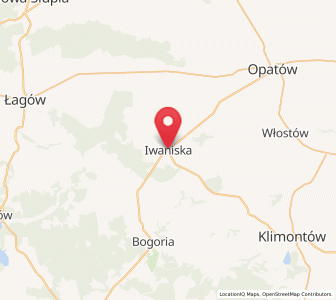 Map of Iwaniska, Świętokrzyskie