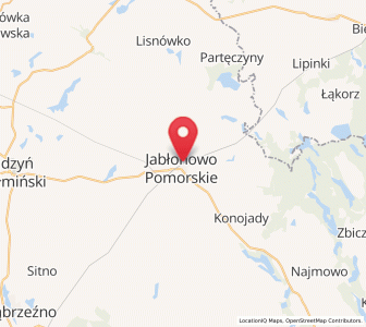 Map of Jabłonowo Pomorskie, Kujawsko-Pomorskie