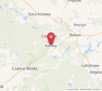 Map of Kaliska, Pomerania