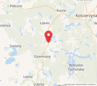 Map of Kalisz Pomorski, Pomerania