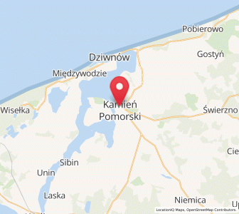 Map of Kamień Pomorski, West Pomerania