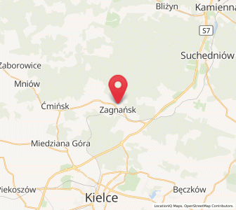 Map of Kaniów, Świętokrzyskie