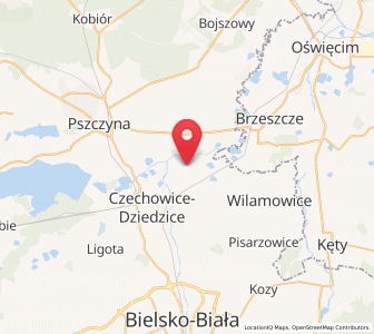 Map of Kaniów, Silesia