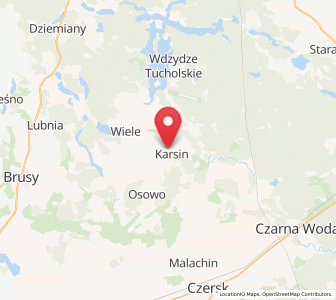 Map of Karsin, Pomerania