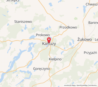 Map of Kartuzy, Pomerania