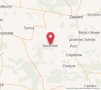 Map of Kazanów, Mazovia