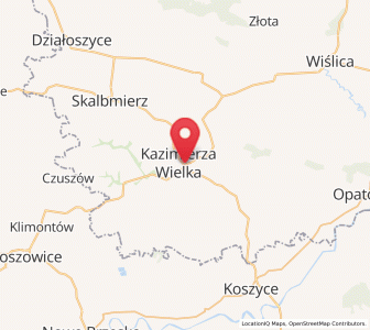 Map of Kazimierza Wielka, Świętokrzyskie
