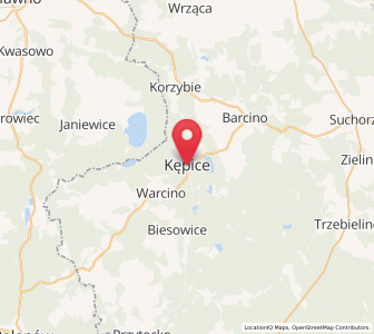 Map of Kępice, Pomerania