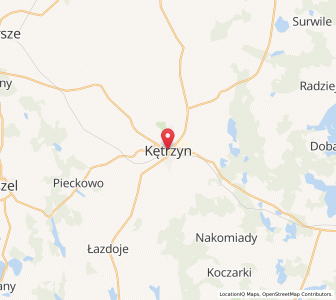 Map of Kętrzyn, Warmia-Masuria