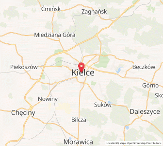 Map of Kielce, Świętokrzyskie