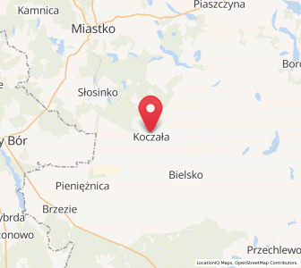 Map of Koczała, Pomerania