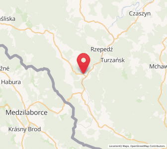 Map of Komańcza, Subcarpathia