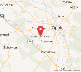 Map of Komprachcice, Opole Voivodeship