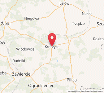 Map of Kroczyce, Silesia