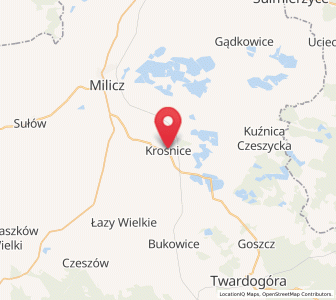 Map of Krośnice, Lower Silesia