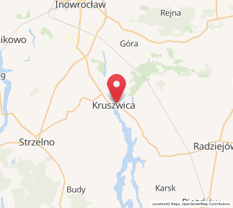 Map of Kruszwica, Kujawsko-Pomorskie