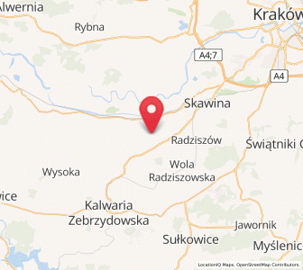 Map of Krzęcin, Lesser Poland