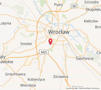 Map of Krzyki, Lower Silesia