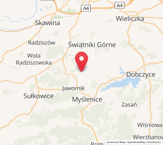 Map of Krzyszkowice, Lesser Poland