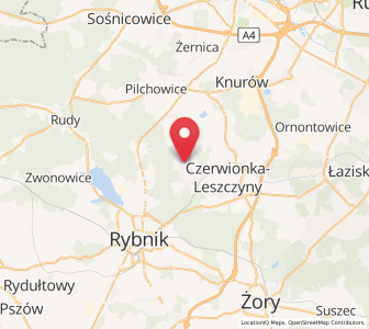 Map of Książenice, Silesia
