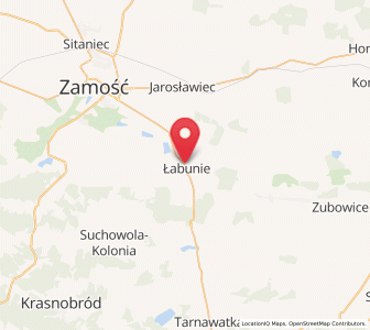 Map of Łabunie, Lublin