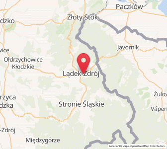 Map of Lądek-Zdrój, Lower Silesia