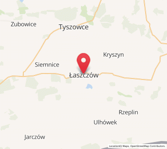 Map of Łaszczów, Lublin