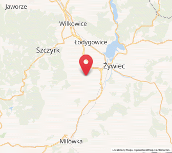 Map of Leśna, Silesia