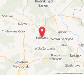 Map of Łętownia, Subcarpathia