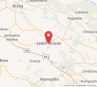 Map of Lewin Brzeski, Opole Voivodeship