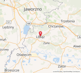 Map of Libiąż, Lesser Poland