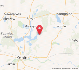 Map of Licheń Stary, Greater Poland
