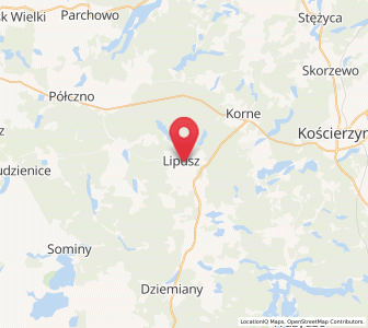 Map of Lipusz, Pomerania