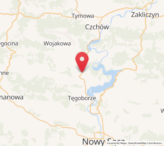 Map of Łososina Dolna, Lesser Poland