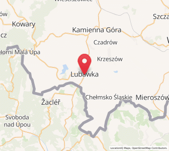 Map of Lubawka, Lower Silesia