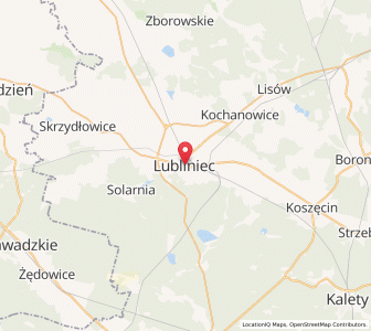 Map of Lubliniec, Silesia