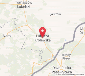 Map of Lubycza Królewska, Lublin