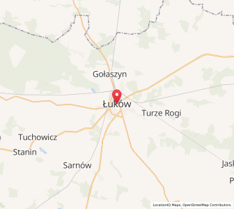 Map of Łuków, Lublin