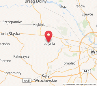 Map of Lutynia, Lower Silesia
