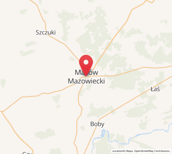 Map of Maków Mazowiecki, Mazovia