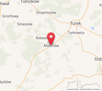 Map of Malanów, Greater Poland